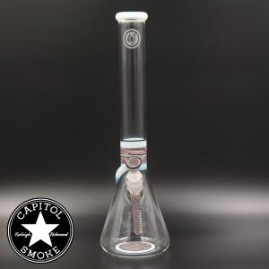 product glass pipe 210000027909 00 | OJ Flame Beaker Pearl/Red/White/Black Wig Wag Set