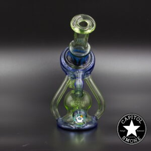 product glass pipe 210000030040 02 | Blue and Green Rig w/ Opal