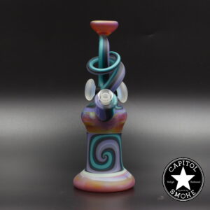product glass pipe 210000030056 00 | Cambria Line Worked Blue Swirl Rig