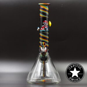 product glass pipe 210000031478 00 | Armor Glass Works Black & Rainbow Mario Kart Beaker