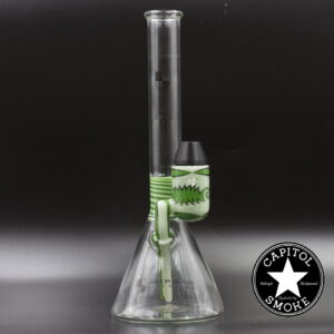product glass pipe 210000031480 00 | Armor Glass Works Green & White Wig Wag Proxy Connection Beaker