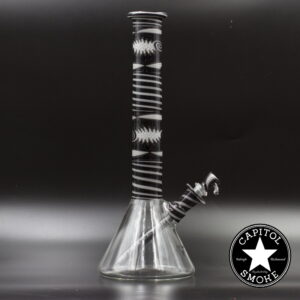 product glass pipe 210000031482 00 | Armor Glass Works Black & White Wig Wag Beaker