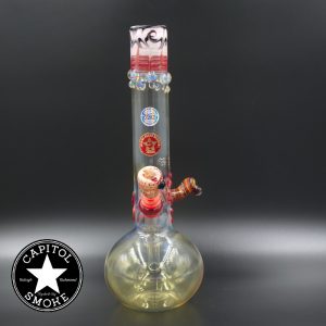 product glass pipe 210000033417 00 | Jerome Baker Limited Edition Pink ,Red Top w/ Rasta Gecko