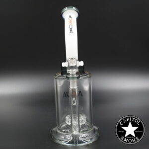 product glass pipe 210000034799 00 | Aqua Stemless Bubbler w/ Fixed Flat Puck Perc Smoke