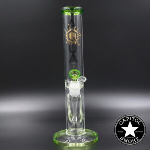 product glass pipe 210000034907 00 | Aqua 14" Straight Tube Color on Mouth and Base Light Green