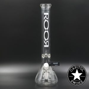 product glass pipe 210000039121 00 | Roor 18" 50x5 Beaker Collector Series White w/ white & Smoke Downstem set
