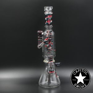 product glass pipe 210000039138 00 | Roor Custom x 1130 Glass Red/White/Blue Matching Sections Double Pipe w/Hubbard Facet Reclaim