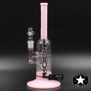 product glass pipe 210000039180 00 | Roor Tech Stemless Bubbler Barrel- Style Chamber Perc Pink