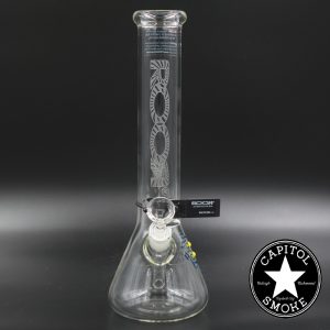 product glass pipe 210000039467 00 | ROOR P/D 14" 50x5 Beaker Sandblasted Logo
