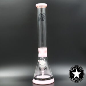 product glass pipe 210000039739 00 | Green Bear 18" Striped Pink Beaker