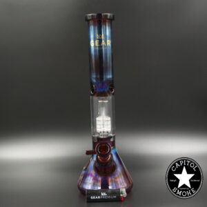 product glass pipe 210000042511 00 | Sidekick- 15" 7mm Dual Chamber Beaker- Amber