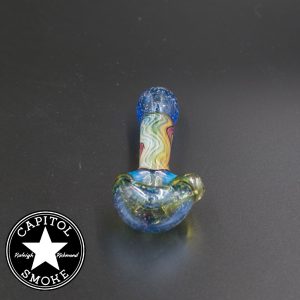 product glass pipe 210000042787 00 | Jefe Large Blue and Yellow Stripe Spoon Pipe
