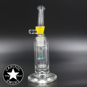 product glass pipe 210000043005 00 | Spitfire Glass Bent Neck Reclaim Rig Yellow Slide Sandblasted Logo 14mm.