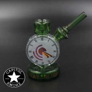 product glass pipe 210000043161 00 | 5" 420 Green Clock Bubbler