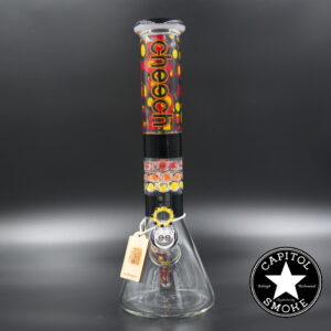 product glass pipe 210000043760 00 | Cheech Orange & Yellow Bubbles Beaker