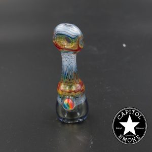 product glass pipe 210000043928 00 | Cowboy Blue, Yellow, Red Faceted Onie