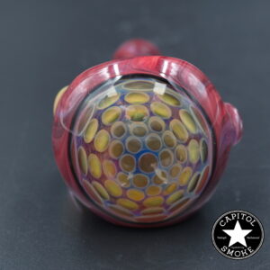 product glass pipe 210000045097 00 | G-Check Red and Yellow Horned Worked Spoon