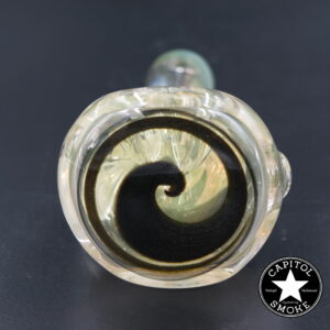product glass pipe 210000045111 00 | G-Check Black and Yellow Swirl Clear Small Worked Spoon