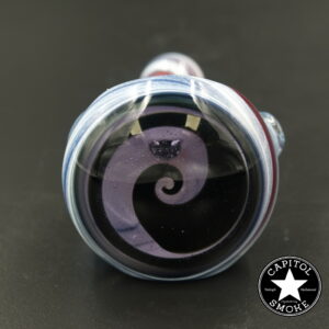 product glass pipe 210000045117 00 | G-Check White, Blue, Red, and Black Swirl Worked Spoon