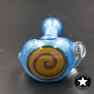 product glass pipe 210000045133 00 | G-Check Light Blue with Butterfly Bubble Worked Spoon