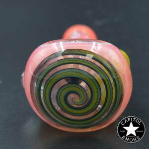 product glass pipe 210000045141 00 | G-Check Pink and Yellow Swirl Worked Spoon