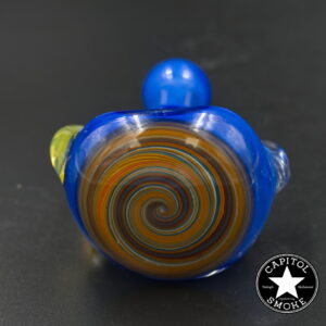 product glass pipe 210000045153 00 | G-Check Blue and Yellow Horned Worked Spoon