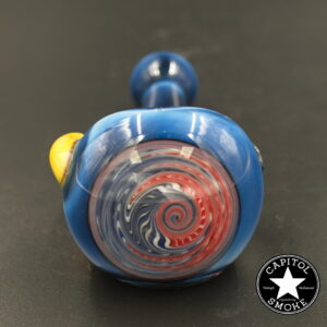 product glass pipe 210000045165 00 | G-Check Blue and Orange Horned Worked Spoon