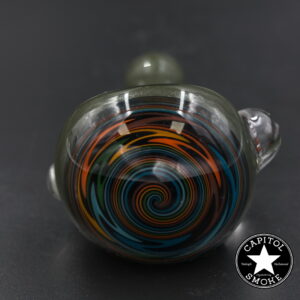 product glass pipe 210000045171 00 | G-Check Green with Butterfly and Spider Bubble Worked Spoon