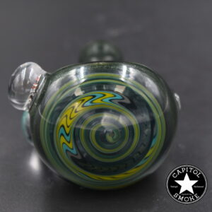 product glass pipe 210000045177 00 | G-Check Black Sparkle with Butterfly Bubble Worked Spoon