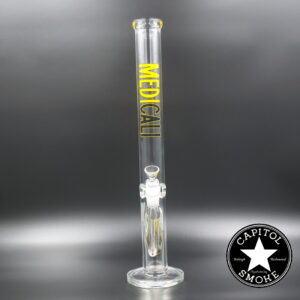 product glass pipe 210000045597 00 | Medicali Black and Yellow 18" 14mm Straight Tube