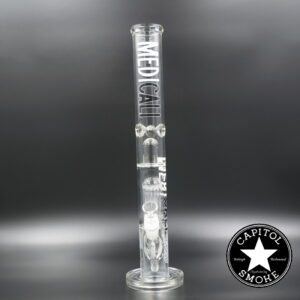 product glass pipe 210000045609 00 | Medicali White and Black 18" 14mm Tree Perc Straight Tube