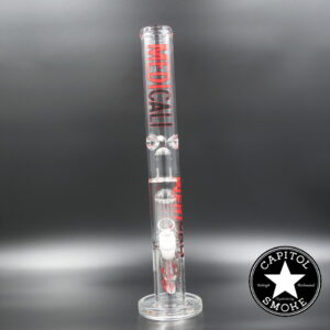 product glass pipe 210000045614 00 | Medicali Red 18" 14mm Tree Perc Straight Tube