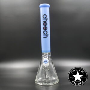 product glass pipe 210000045698 00 | Cheech Baby Blue 18" Logo Beaker
