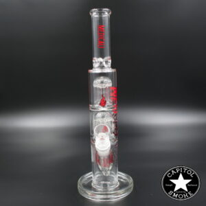 product glass pipe 210000046477 00 | Medicali Red 13" 14mm Double Stack Perc Straight Tube