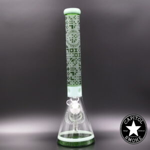 product glass pipe 210000046632 00 | Flying Pig 16" Sand Blasted Geometric Shapes Water Pipe