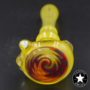 product glass pipe 210000046659 00 | Cristo STB - Yellow With Orange and Red Wag Cap