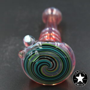 product glass pipe 210000046663 00 | Cristo STB - Red With Blue Swirl Wag Cap