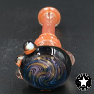 product glass pipe 210000046665 00 | Cristo STB - Orange With Black and Purple Wag Cap