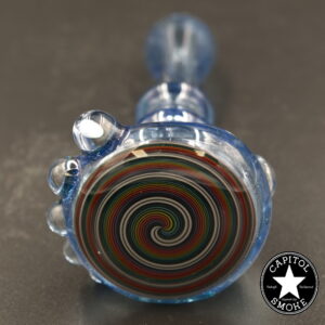 product glass pipe 210000046676 00 | Cristo STB - Blue With Red Swirl Wag Cap Spoon