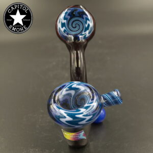 product glass pipe 210000046786 00 | Waterhouse Glass Black and Blue WigWag Sherlock
