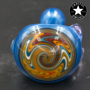 product glass pipe 210000046942 00 | G-Check Metallic Blue and Purple Horned HP