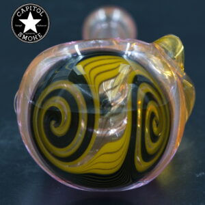 product glass pipe 210000046960 00 | G-Check Pink and Dark Yellow Horned HP