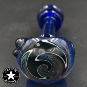 product glass pipe 210000047044 00 | Danyl Britts Blue and Black Worked Spoon