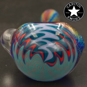 product glass pipe 210000047190 00 | Captain Glass Blue and Purple Sparkle and Wigwag Air trap HP