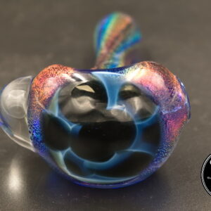 product glass pipe 210000047222 00 | Captain Glass Black and Blue Front Dichro HP