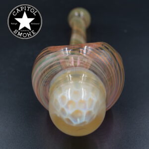 product glass pipe 210000047318 00 | Plug A Nug Lg. Pink with Yellow Honeycomb Inside Out HP