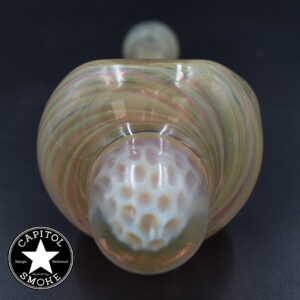 product glass pipe 210000047320 00 | Plug A Nug Lg. Yellow and Pink with Yellow Honeycomb Inside Out HP