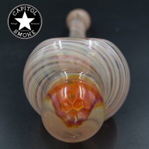 product glass pipe 210000047322 00 | Plug A Nug Lg. Pink with Orange Honeycomb Inside Out HP