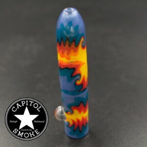 product glass pipe 210000047365 00 | Mike Tottin Lavender, Orange, and Yellow Glass One Hitter
