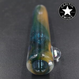product glass pipe 210000047413 00 | Cameron Reed Glass Blue and Yellow Large Fume Stardust Onie w/ Opal